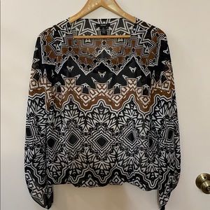 Alfani Dress Top- Angel Sleeves- Fun Print 🥰